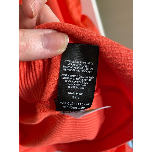 Anthropologie Sunday in Brooklyn One Shoulder Top Medium NWT Orange - Picture 9 of 12